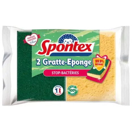 Spontex Tableau Spontex Gratte éponge anti bactérienne